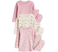 NEXT Fille Lot de 3 Pyjamas douillets à Fleurs Pink/White Ditsy 9 Mois