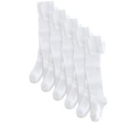 Next Fille Lot de 5 collants d’école en coton majoritaire Blanc 9 Ans