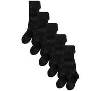 NEXT Fille Lot de 5 collants d’école en coton majoritaire Bleu marine 11 Ans