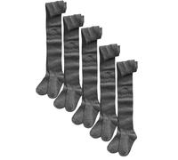 NEXT Fille Lot de 5 collants d’école en coton majoritaire Gris 11 Ans