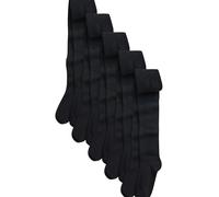 NEXT Fille Lot de 5 collants d’école en coton majoritaire Noir 5 Ans-6 Ans