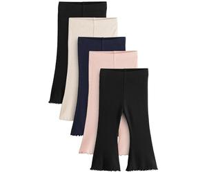 NEXT Fille Lot de 5 Leggings côtelés évasés Multi-Couleurs 2 Ans-3 Ans