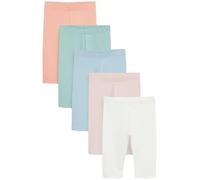 NEXT Fille Lot de 5 Leggings Courts | Lot de cinq modèles, Coton stretch, Tissu extensible dans les quatre sens, Legging court, Taille élastique, Modèle à enfiler