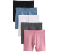 NEXT Fille Lot de 5 Shorts Cyclistes Black/Pink/Blue/White/Grey 13 Ans