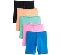NEXT Fille Lot de 5 Shorts Cyclistes | Lot de cinq modèles, Coton stretch, Tissu stretch à 4 sens, Taille élastique, Confort de qualité