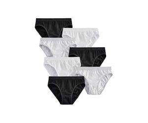 NEXT Fille Lot de 7 Culottes Coupe Bikini Noir/Blanc/Gris 7 Ans-8 Ans