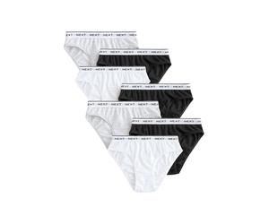 NEXT Fille Lot de 7 Culottes Coupe Bikini Noir/Blanc/Gris 9 Ans-10 Ans