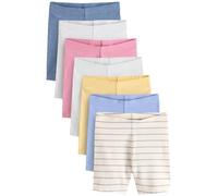 NEXT Fille Lot de 7 Shorts Cyclistes | Coupe standard, Taille mi-haute
