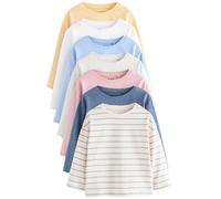 NEXT Fille Lot de 7 t-Shirts à Manches Longues Multi-Couleurs 4 Ans-5 Ans
