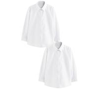 next Fille Lot de Deux Chemisiers Blancs habillés Manches Longues (3 à 16 Ans) Blanc 6 Ans - Standard Fit