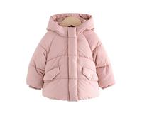 NEXT Fille Manteau rembourré imperméable avec doublure en fausse fourrure Rose 6 Ans-7 Ans