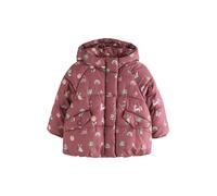 NEXT Fille Manteau rembourré imperméable avec doublure en fausse fourrure Rouge bordeaux 6 Ans-7 Ans