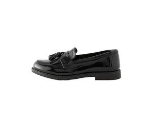NEXT Fille Mocassins d'école en Cuir à Glands Black Patent 35