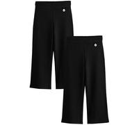 NEXT Fille Pantalon Bootcut Stretch à Enfiler pour l'école, Lot de 2 Noir 104
