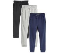 NEXT Fille Pantalon de Jogging Regular en Jersey Doux, Lot de 3 Bleu Marine/Gris/Noir 6 Ans