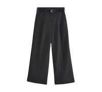 NEXT Fille Pantalon d'école Large avec Ceinture Senior Noir 15 Ans