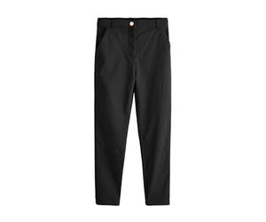 NEXT Fille Pantalon d'école Skinny Stretch à Taille Haute avec Bouton-Pression doré Senior Noir 14 Ans