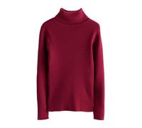 NEXT Fille Pull en Maille à col roulé Berry Red 7 Ans