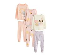 NEXT Fille Pyjama Douillet à Manches Longues, Lot de 3 Caractère Pastel 6 Ans-7 Ans
