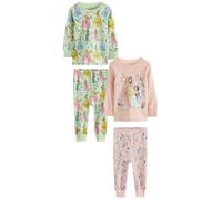 NEXT Fille Pyjama Douillet à Manches Longues Princesse Disney 100% Coton, Lot de 2 Rose 4 Ans