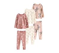 NEXT Fille Pyjama Douillet, Lot de 3 Ecru/Brown Bow Print 2 Ans-3 Ans