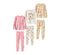 NEXT Fille Pyjama Douillet, Lot de 3 Pink/Yellow Western Print 6 Ans-7 Ans