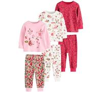 NEXT Fille Pyjama Douillet, Lot de 3 Red/Pink Floral Applique 12 Mois