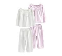 NEXT Fille Pyjama Large, Lot de 2 White/Purple Ditsy Floral 18 Mois-24 Mois