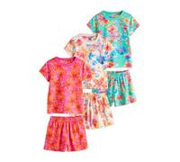 NEXT Fille Pyjama, Lot de 3 Pink Hibicus Floral 10 Ans