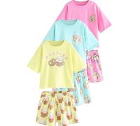 NEXT Fille Pyjama, Lot de 3 Rose/Bleu 3 Ans