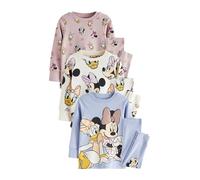 NEXT Fille Pyjama Minnie Mouse sous Licence, Lot de 3 Pink/Blue/White 6 Ans-7 Ans