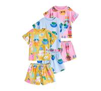 NEXT Fille Pyjama Short, Lot de 3 Pink/Blue Cat/Floral Print 9 Ans-10 Ans