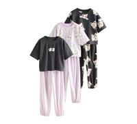 NEXT Fille Pyjama Style Jogging, Lot de 3 Black/White Panda Print 16 Ans