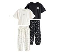 NEXT Fille Pyjamas Joggings, Lot de 2 Black/Ecru 9 Ans