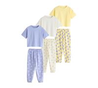 NEXT Fille Pyjamas Joggings, Lot de 3 Yellow/Blue 9 Ans
