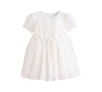 NEXT Fille Robe à Fleurs pour Fille avec Corsage Blanc 4 Ans-5 Ans