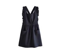 NEXT Fille Robe Chasuble d'école à Volants Bleu Marine 8 Ans