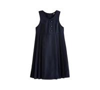 NEXT Fille Robe Chasuble Longue d’école avec Boutons asymétriques sur Le Devant Bleu Marine 9 Ans