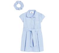 NEXT Fille Robe d'école avec Ceinture et Chouchou Blue Gingham 8 Ans
