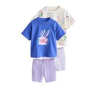 NEXT Fille Short cycliste et haut, lot de 2 Blue/Cream 4 Ans-5 Ans