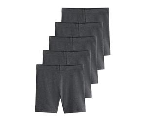 NEXT Fille Short Cycliste Stretch en Coton Majoritaire Longueur Standard, Lot de 5 Gris 11 Ans