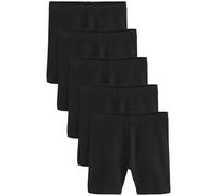 NEXT Fille Short Cycliste Stretch en Coton Majoritaire Longueur Standard, Lot de 5 Noir 9 Ans