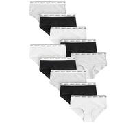 NEXT Fille Slips Taille Basse, Lot de 10 Noir/Blanc/Gris 15 Ans