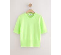 Next Fluro Green Supersoft Short Sleeve Knitted Top