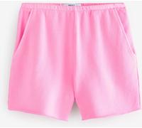 Next Fluro Pink Raw Hem Detail Washed Cotton Jersey Shorts Fluro Pink XS (EU 34)
