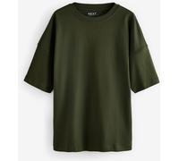Next Forest Green Relaxed Fit Heavyweight Longline T-Shirt