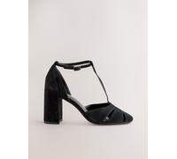 Next Forever Comfort Chaussures à talons en cuir à découpes et bout fermé Noir EU 40 (UK 6.5)