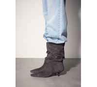 next Forever Comfort Slouch Pointed Toe Kitten Heel Boots Gris EU 37 (UK 4)