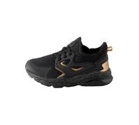 NEXT Garçon Baskets à Lacets élastiques - Pointure Large (G) Black/Gold