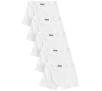 NEXT Garçon Boxer Doux à Taille Contrastante, Lot de 5 Blanc 7 Ans-8 Ans